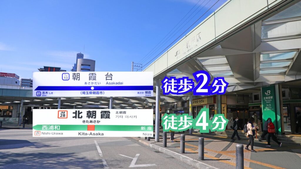 メディカルフィットネスアルゴ朝霞台は朝霞台駅と北朝霞駅の駅近